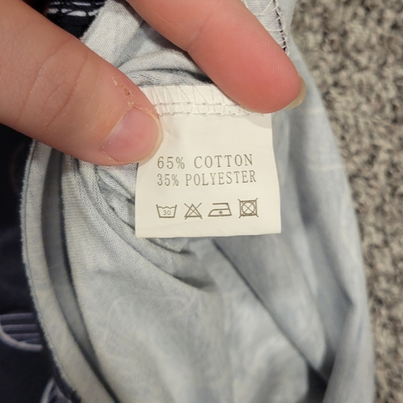 Blue and White Floral Dress with Gold Hardware Size XL - Picture 7 of 7